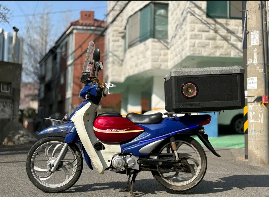 시티 이코노밋110cc 2만키로 배달세팅 led튜닝 밥통 스크린 탑박승 이미지