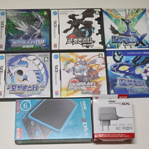 포켓몬스터 포켓몬 디아루가 소울실버 화이트1 화이트2 X 알파사파이어 + 닌텐도 2DS XL 중고 일괄판매 이미지