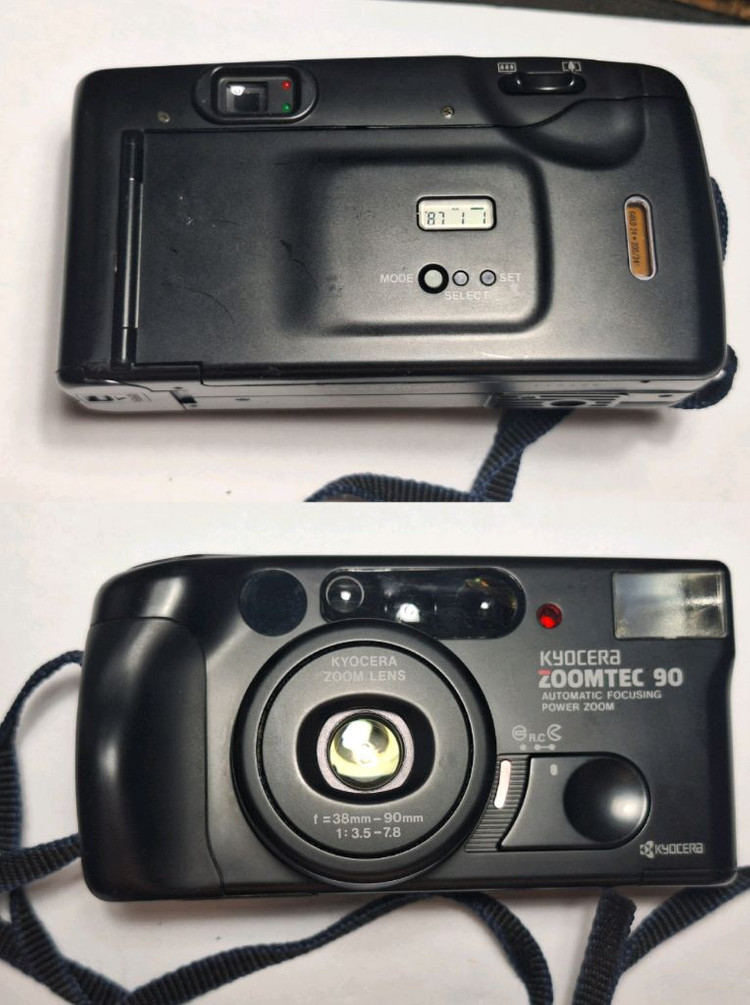 교세라 zoomtec 90/ 38-90mm 필름카메라 빈티지 레트로 로모 앤틱 y2k 일본 감성 필카 촬영 사진 이미지