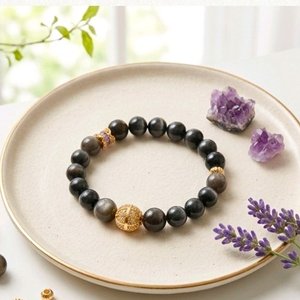 핸드메이드 18k도금 원석 팔찌 이미지