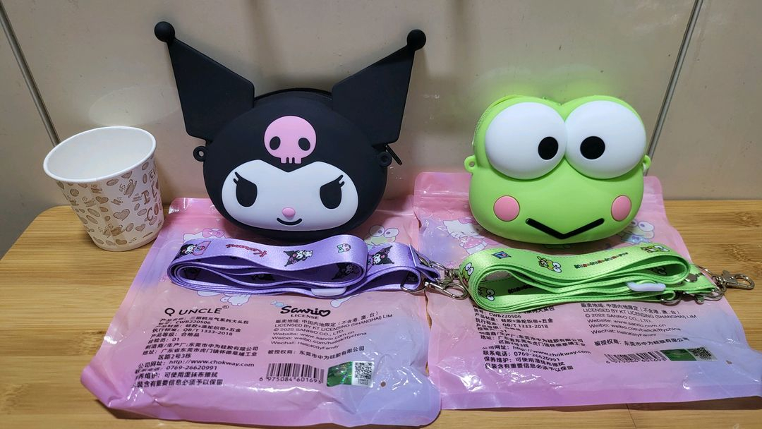 새상품) 산리오 정품 쿠로미 인형 가방, 어린이 크로스백 이미지