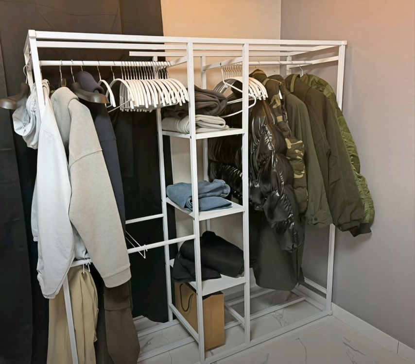 무료배송]시스템 행거 철제 옷장 바지걸이 옷걸이 선반 수납 드레스룸 이미지