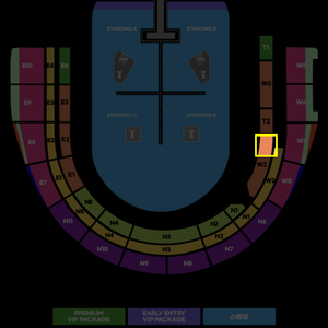 [정가+2.5] 10/2(금) 20:00 <포스트말론 : 내한> 콘서트 지정석P석 W2구역 2연석 이미지
