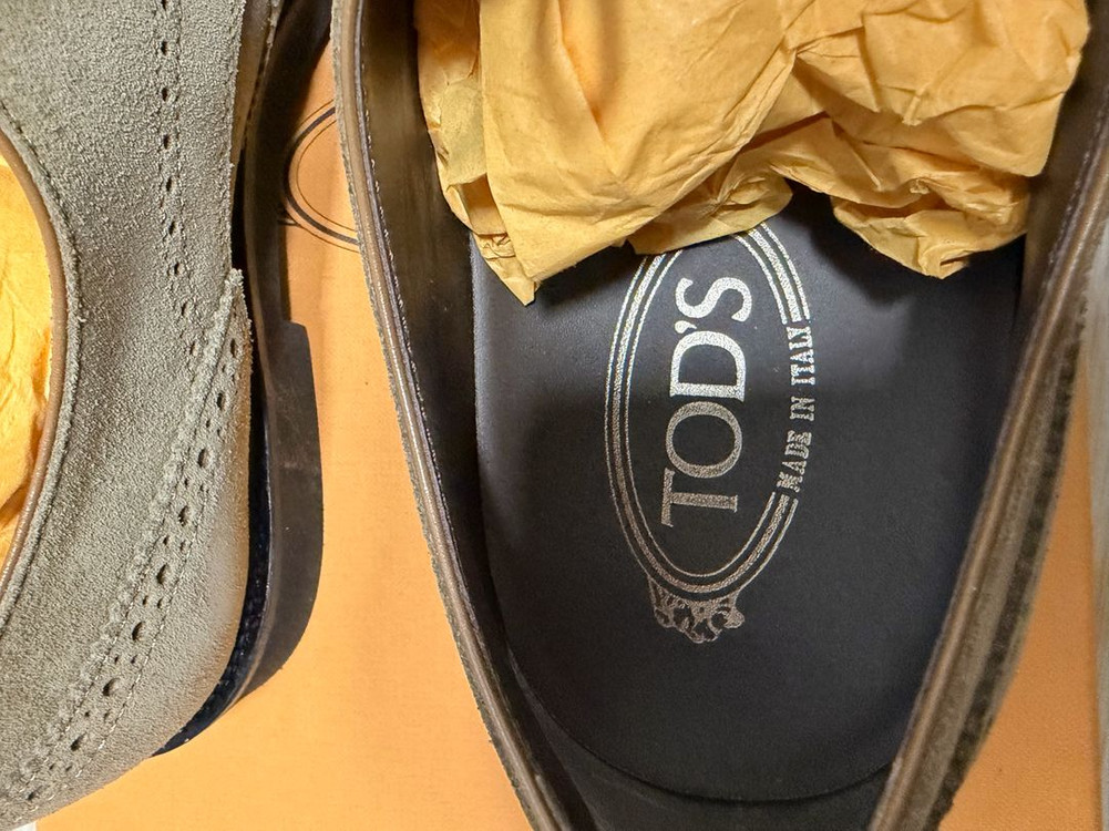 TODS 스웨이드 레이스업 슈즈 (새상품) uk8 이미지