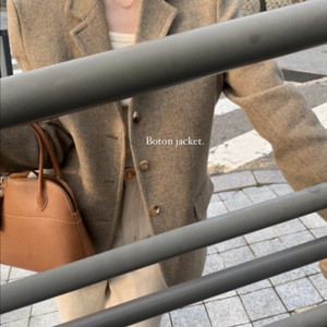 mone 모네 보톤 스코틀랜드 울 재킷 이미지
