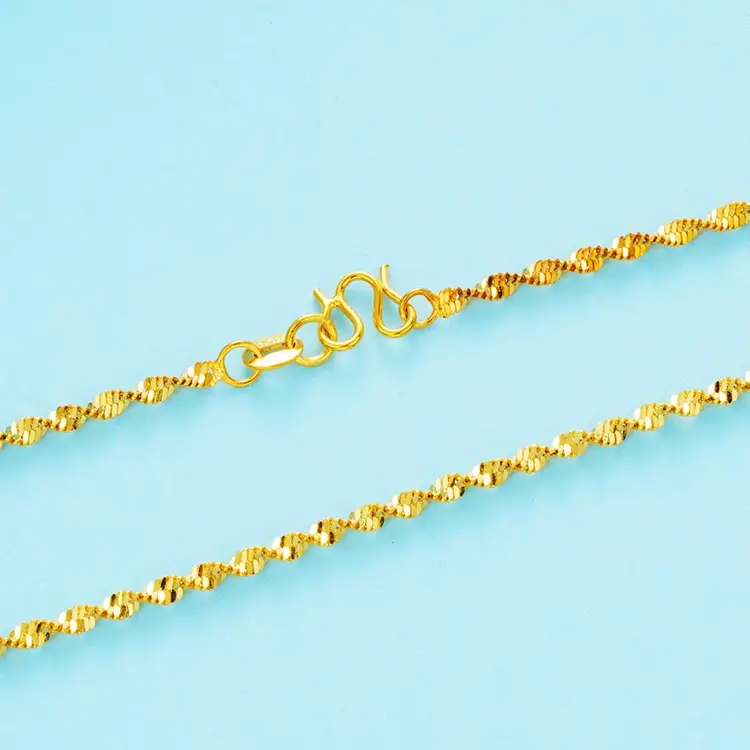 새 18k Gold GP 금 골드 파일 목걸이 45cm 이미지