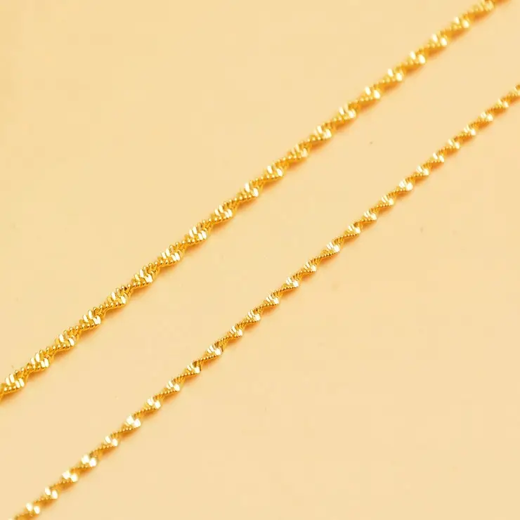 새 18k Gold GP 금 골드 파일 목걸이 45cm 이미지