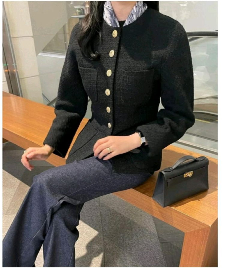 자스민케이/트위드자켓/블랙/S사이즈/새상품 이미지