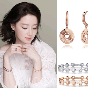 골든듀 라운델 18k 목걸이 귀걸이 세트 이미지