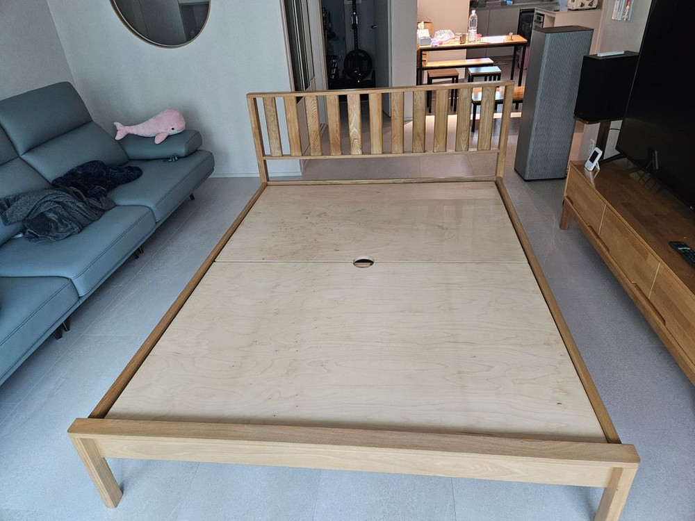 트리엔조이 원목 침대프레임 ( 퀸사이즈 ) 팝니다. 이미지