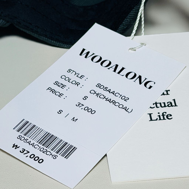 우알롱 WOOALONG 모자 볼캡 (차콜) 이미지