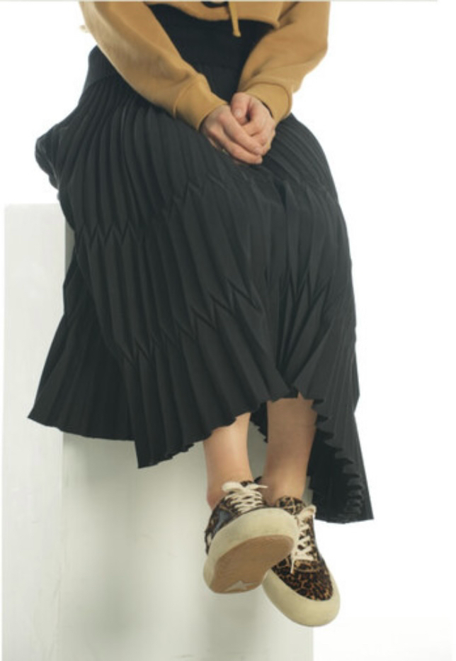 플리에 플리츠스커트 주름스커트 블랙 새상품 프리사이즈 / 블랙스커트 롱스커트/plie x jmade / plie p 이미지