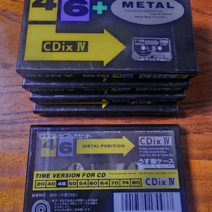 소니 SONY CDix IV 메탈 공테이프 5개 이미지