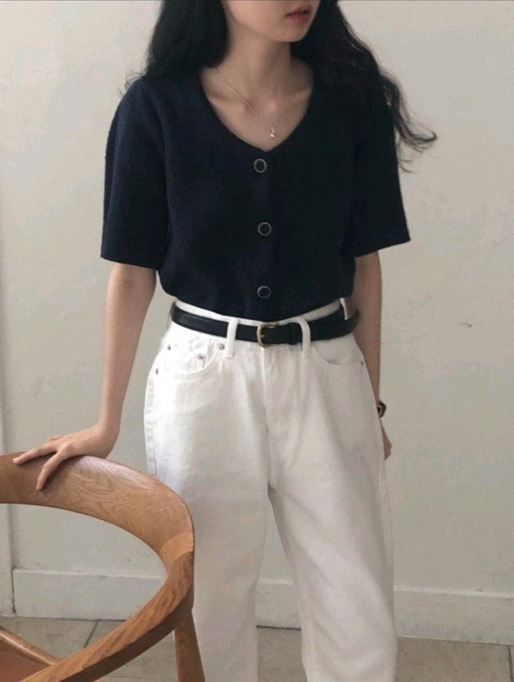 아카이브 제이투유 모네가디건 네이비 + 니트베스트 이미지