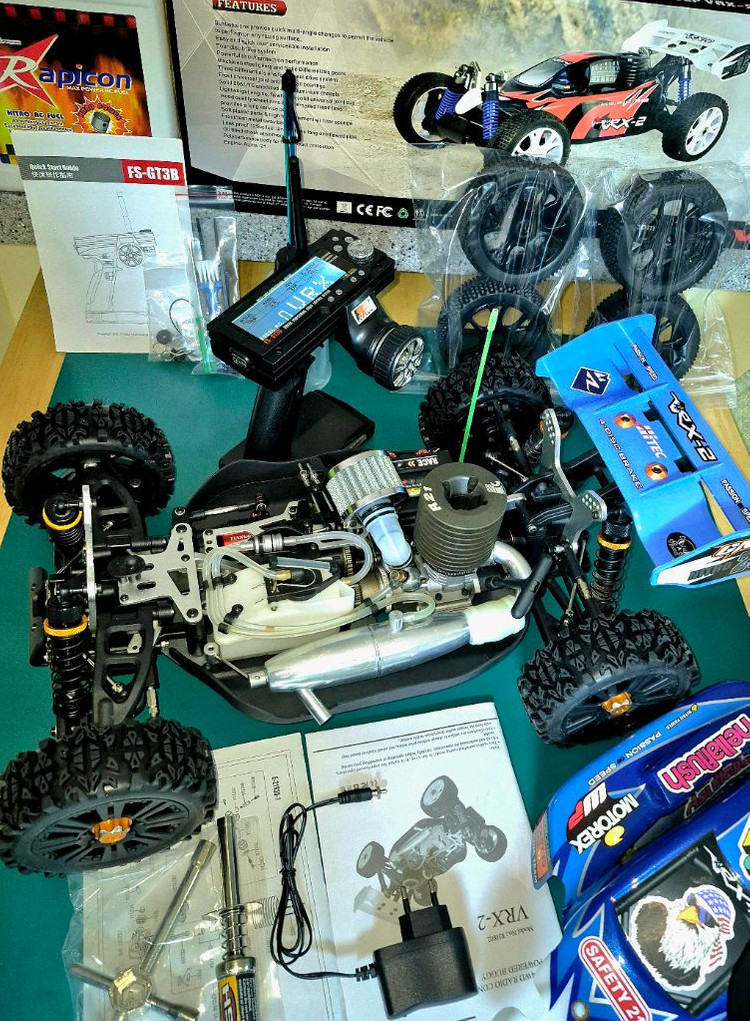 *각종교신가능*니트로엔진1/8RC카VRX-2(튜닝UP버전*새제품)알씨카4WD버기풀박스셋~바람에언덕에서 이미지