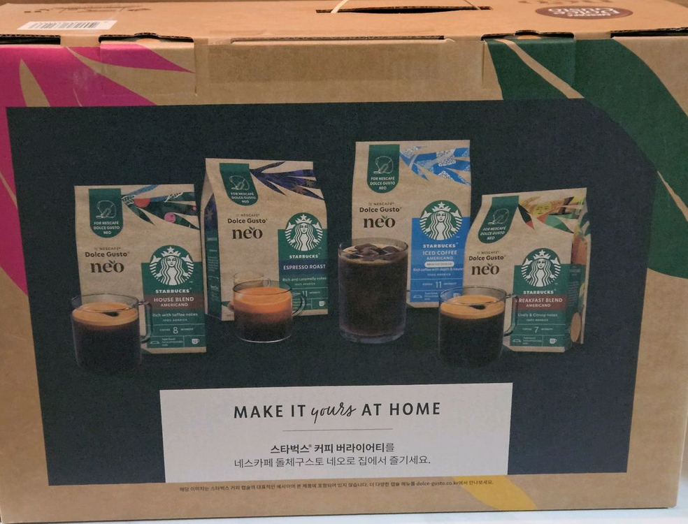 미사용) 신상품 돌체구스토 네오 스타벅스 앳홈 팩 캡슐 커피머신 이미지