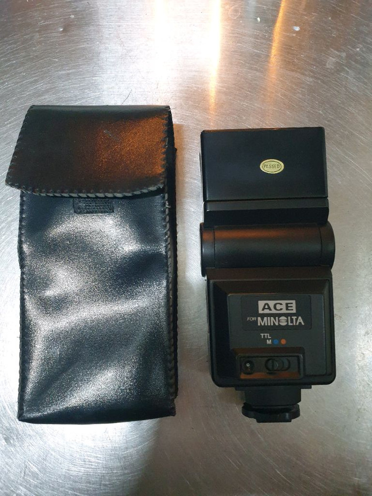미놀타 ACE (스피드라이트)플래시 (X300,x700등 미놀타 수동 필름카메라 용) 이미지