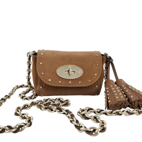 정품 멀버리 헤비 스웨이드 미니 체인 크로스백 이미지