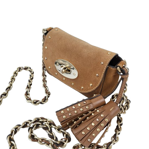 정품 멀버리 헤비 스웨이드 미니 체인 크로스백 이미지