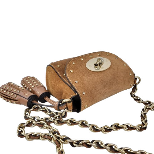 정품 멀버리 헤비 스웨이드 미니 체인 크로스백 이미지