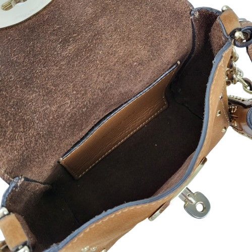 정품 멀버리 헤비 스웨이드 미니 체인 크로스백 이미지