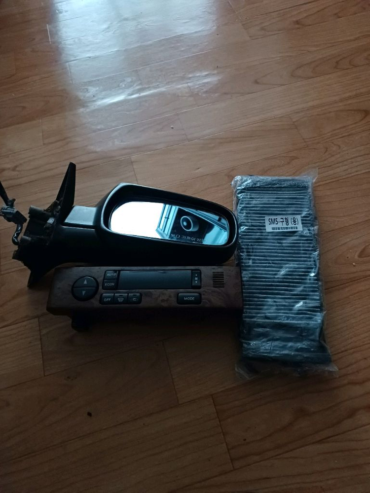 구형sm5 순정 사이드미러 조수석 + 냉,난방컨트롤러+에어컨필터 이미지