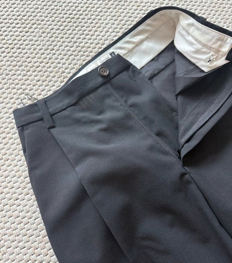 파사드패턴 썸머울 와이드 팬츠_black xs 새상품 이미지