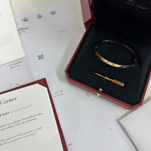 까르띠에 러브팔찌 미디움 18k 핑크골드 풀박스 이미지