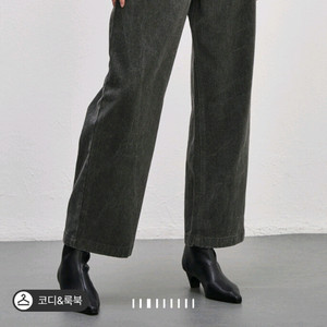 시스템벨티드 와이드 데님 팬츠 이미지