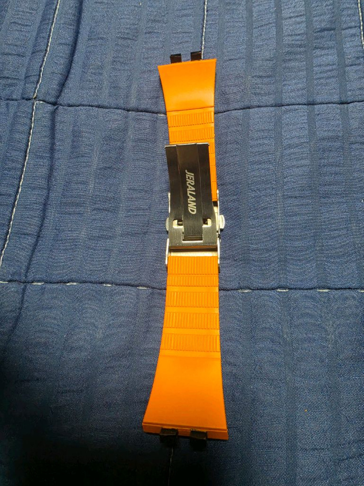 지샥 gmw-b5000 불소 러버 디버클 밴드 오렌지 손목둘레 17cm 까지 가능, 상태 좋은편입니다.구입가격 밴드 이미지