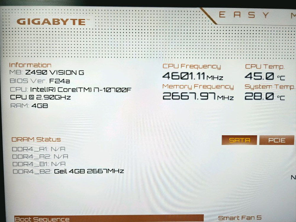 인텔 i7-10700F + Z490 비전 G 이미지