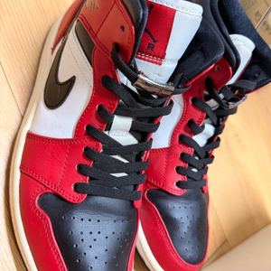 정품 나이키 조던 1 미드 시카고 블랙토 260 이미지