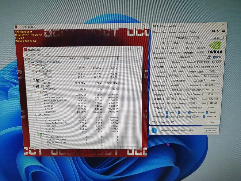 기가바이트 지포스 GTX 980 4G 그래픽카드 이미지