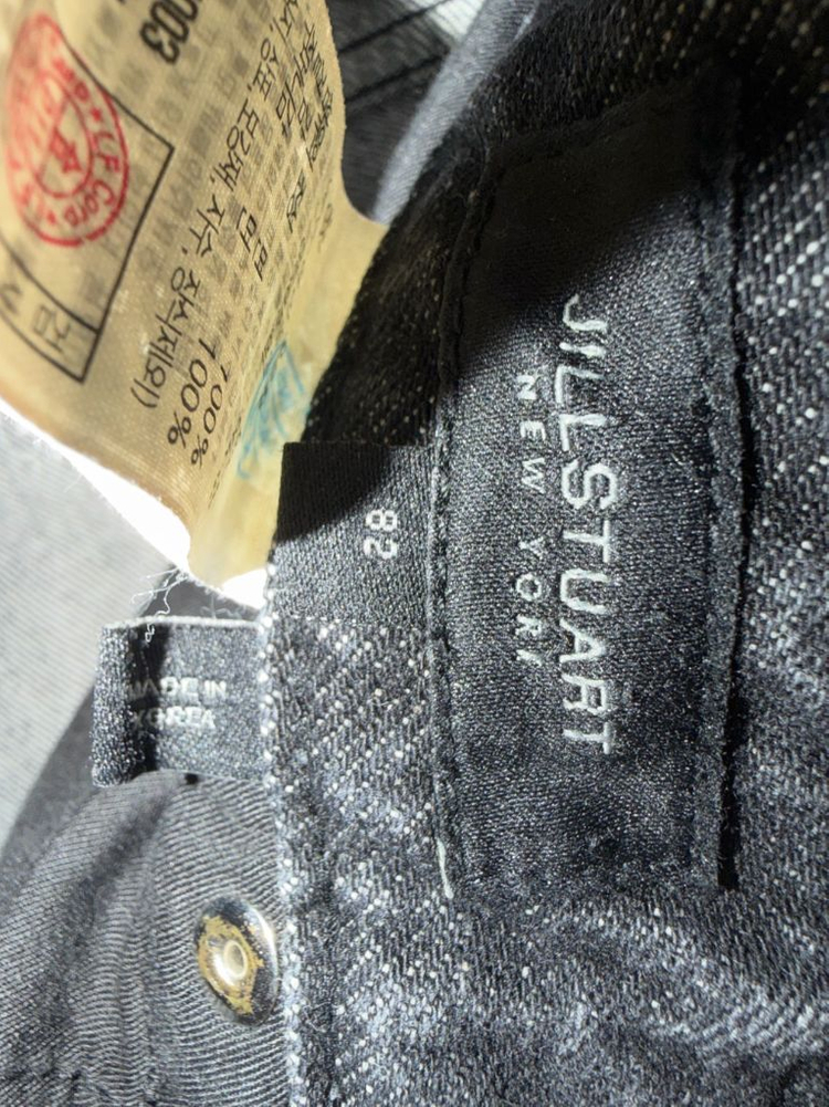 질스튜어트 뉴욕 밑단 슬릿 흑청 데님진 31-32 사이즈 이미지
