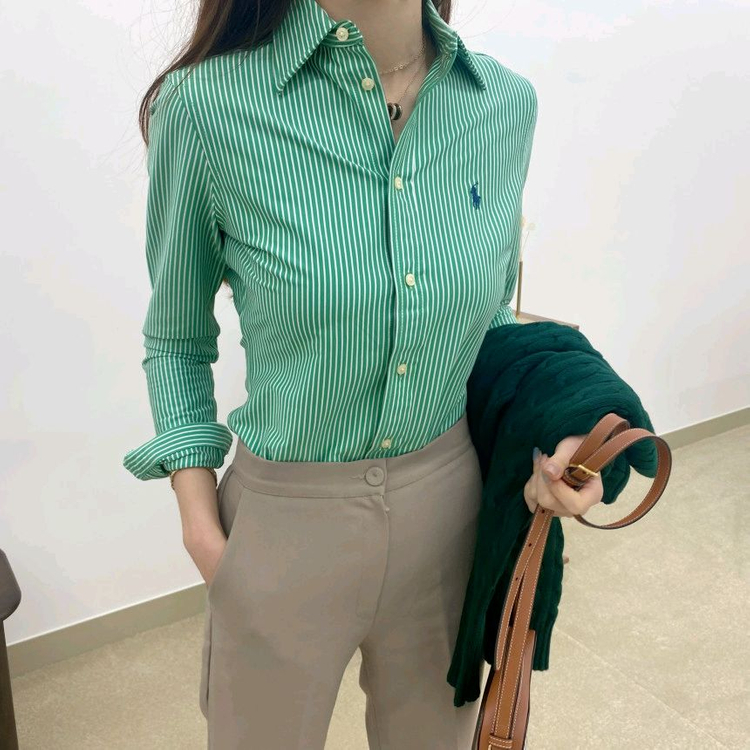 폴로 랄프로렌 여성 스트라이프 드레스 셔츠 이미지