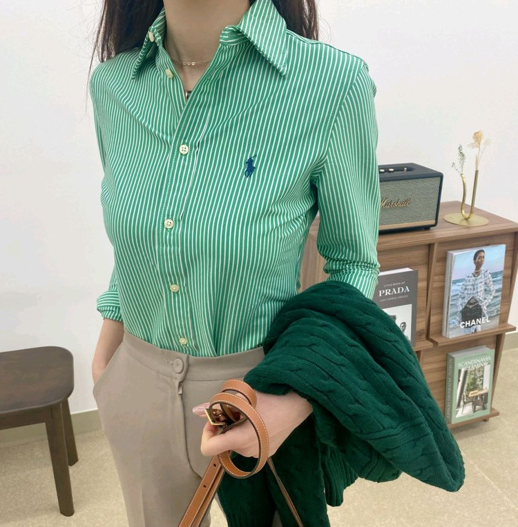 폴로 랄프로렌 여성 스트라이프 드레스 셔츠 이미지