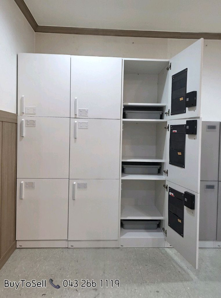 퍼시스 SWS 3단 3인용 번호키 사물함 대량판매 이미지