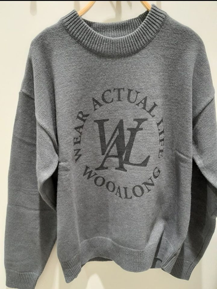 우알롱 니트 맨투맨 사이즈M 95 100새제품 이미지