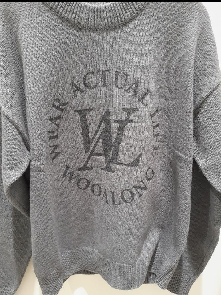 우알롱 니트 맨투맨 사이즈M 95 100새제품 이미지