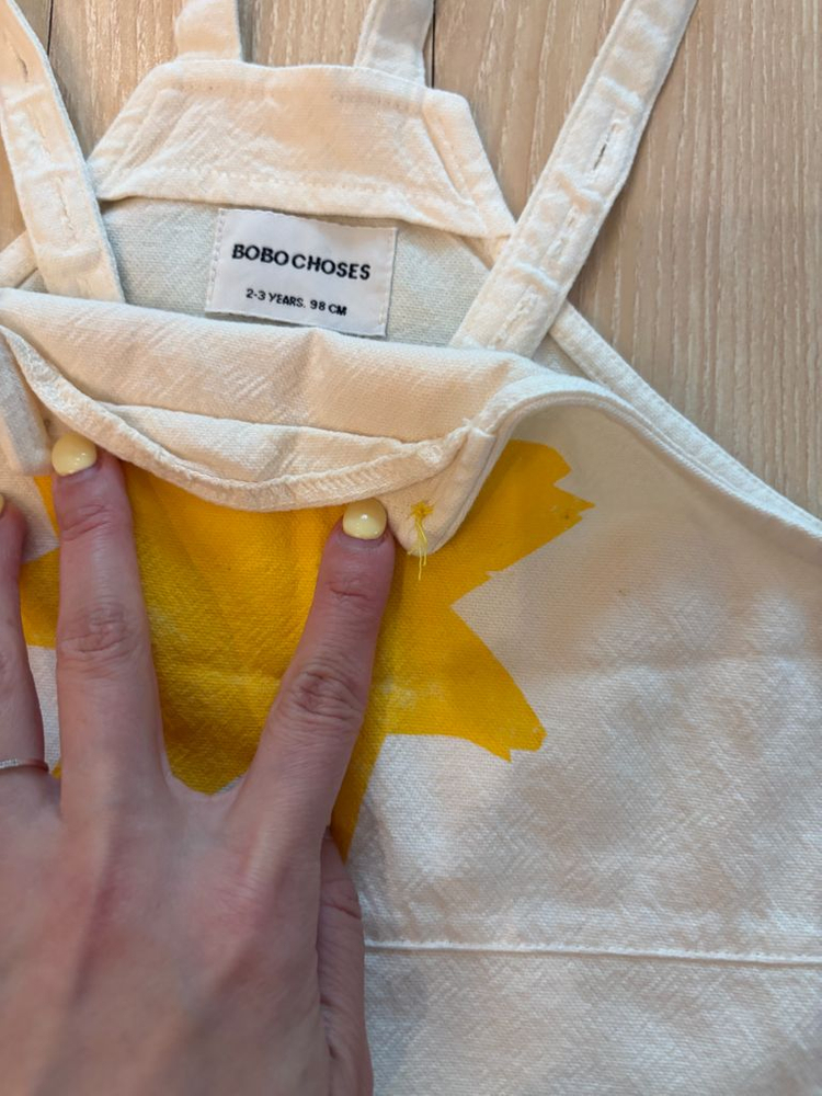 보보쇼즈 B.C 패턴 멜빵바지 이미지