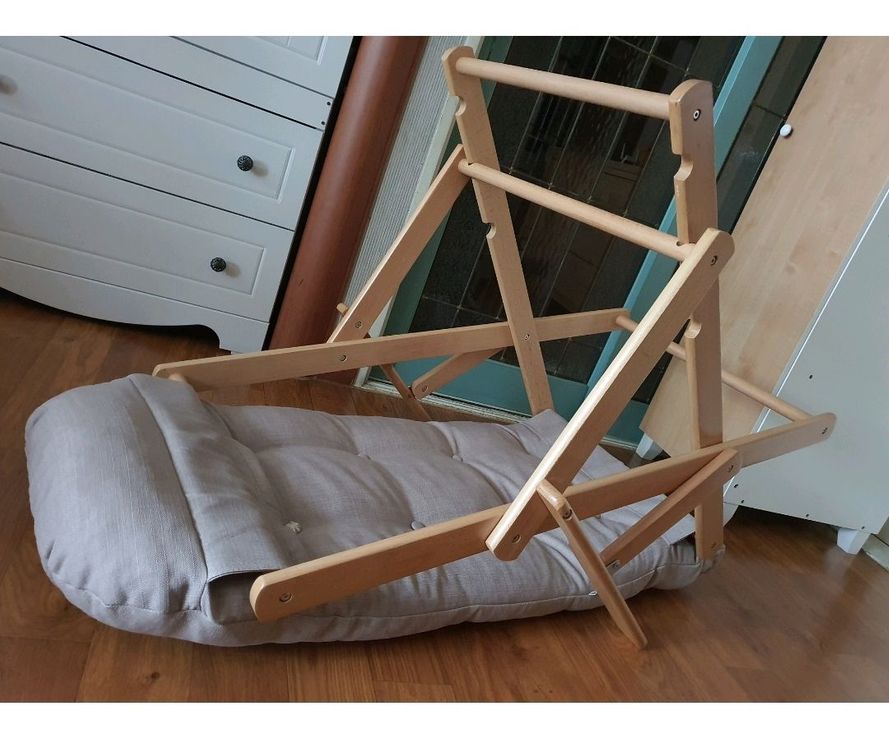 원목 한샘 접이식 다용도 안락의자 기울기조절 및 편함 저렴하게4만원 이미지