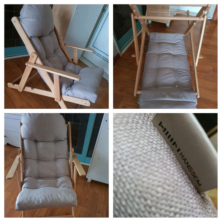 원목 한샘 접이식 다용도 안락의자 기울기조절 및 편함 저렴하게4만원 이미지