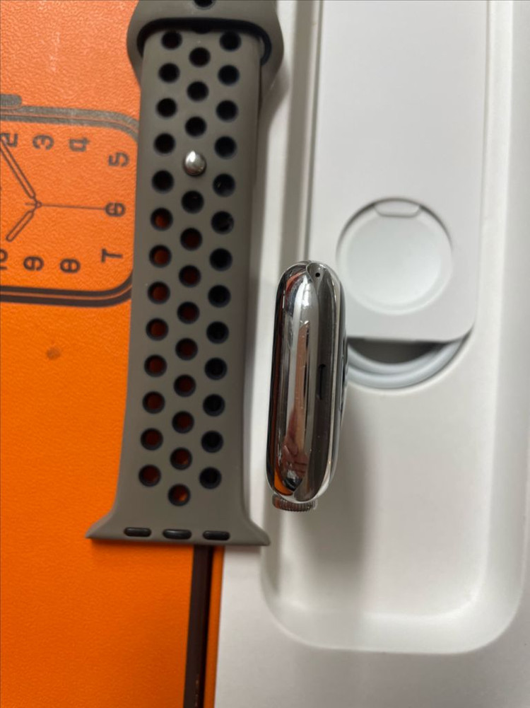 애플워치7에르메스 실버 45mm 배터리96프로 이미지