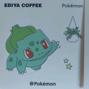 이디야 포켓몬 띠부씰 스티커 미사용 새상품, 이상해씨, 꼬부기, 고라파덕 이미지