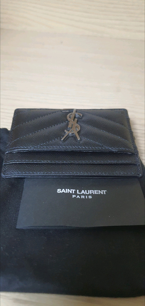 입생로랑 생로랑 카드지갑 은장 정품A급(감정O)구찌프라다루이비통디올고야드샤넬셀린느보테가버버리발렌시아가가방 이미지