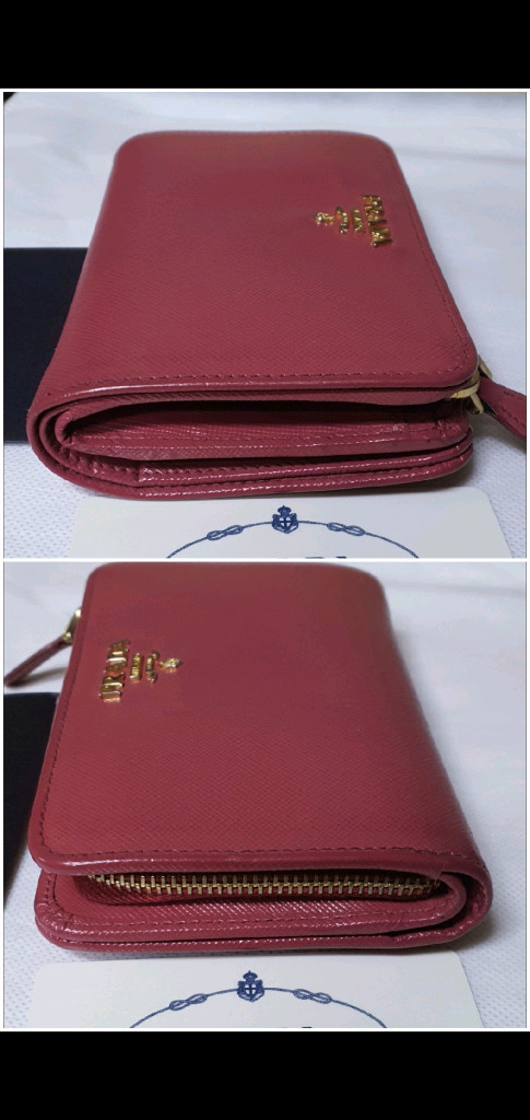 프라다 사피아노 반지갑 핑크 정품A급(보증서O)구찌프라다루이비통디올고야드샤넬셀린느보테가생로랑발렌시아가버버리가방 이미지