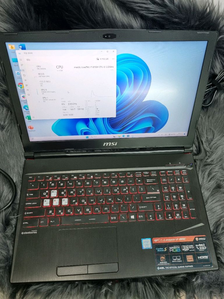 게이밍 MSI Leopard BRE 게이밍 노트북 i7 GTX 1060 이미지