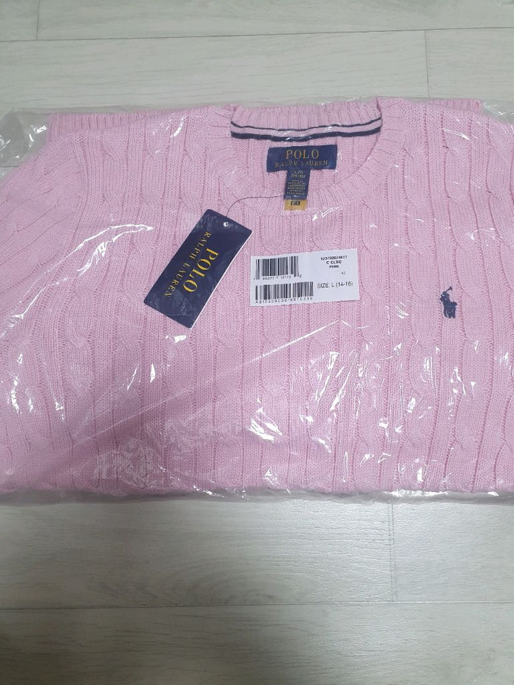 폴로 보이즈 니트 카멜핑크 L,XL 새상품 이미지