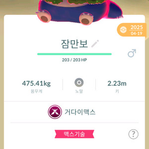 포켓몬고 거다이맥스 이로치 잠만보 이미지