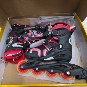 아동용 인라인 스케이트 M사이즈(200-230mm)레드색 이미지